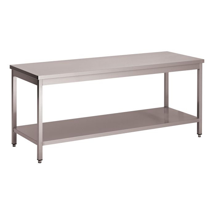 Table centrale inox largeur 700 – étagère