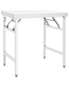 Table de travail pliable de cuisine 85x60x80cm acier inoxydable