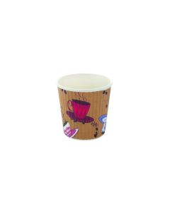 Gobelet carton double paroi décor "Tea Cup" 400 ml Diam: 9 cm 9 x 13,5 cm - 25 unités