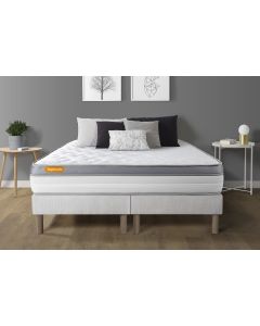 Matelas 160x200 + double sommier 80x200 Memo Zen Mousse a memoire de forme 5 zones de confort MAXI epaisseur