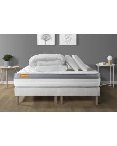 Pack matelas 160x200 + double sommiers 80x200 Memo Zen Mousse a memoire de forme 5 zones de confort MAXI epaisseur