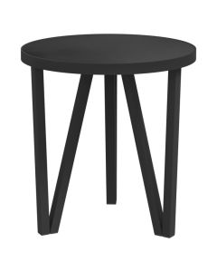 Table à thé industrielle noire en MDF de 35 cm de diamètre