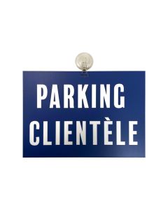 Panneau PVC "PARKING CLIENTÈLE" format A4 avec fixation ventouse